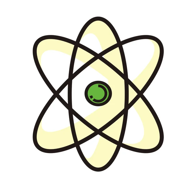 Isolated structure icon of an atom — Stock Vector