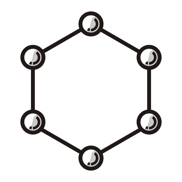분자 구조의 절연 모델 — 스톡 벡터