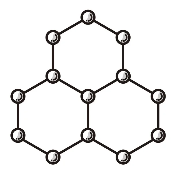 Modelo aislado de una estructura molecular — Vector de stock