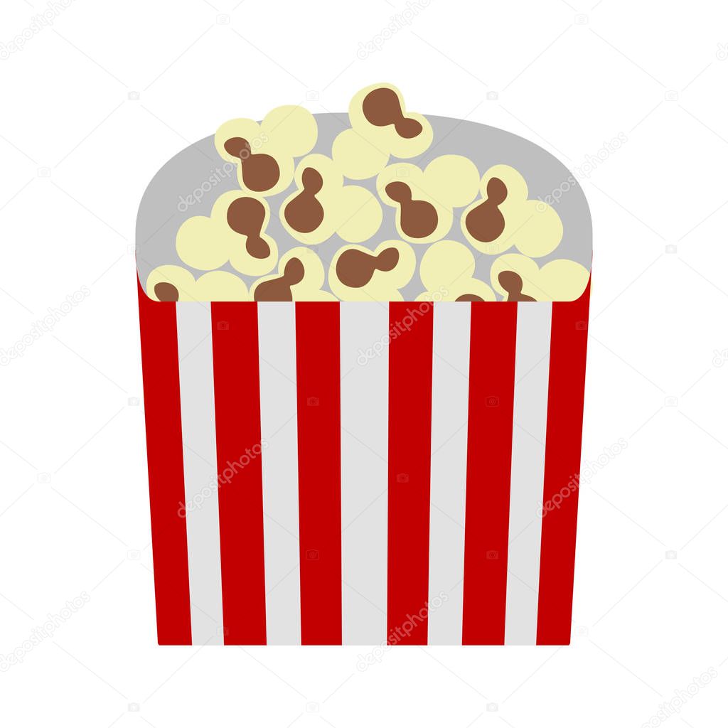 Isolated cinema popcorn on a white background