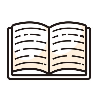 Beyaz arka planda yalıtılmış kitap simgesi