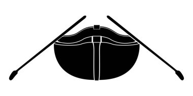 Bir sandal simgesinin yalıtılmış ön görünümü