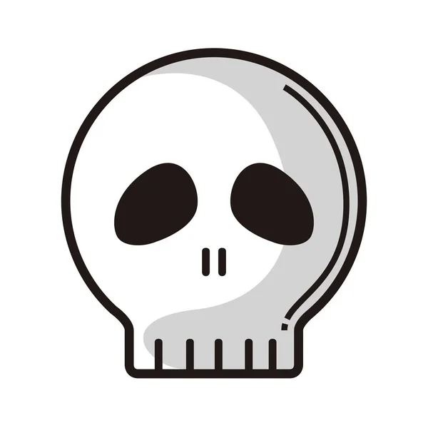Totenkopf-Ikone. Symbol für Todesgefahr — Stockvektor