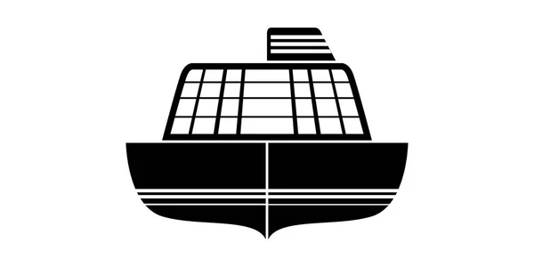 Isolated front view of a cruise ship icon — Stock Vector