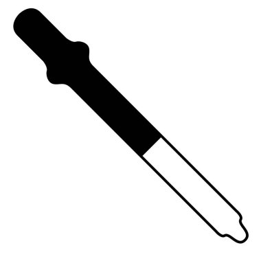 Beyaz arka planda yalıtılmış damlalık simgesi