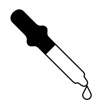 Beyaz arka planda yalıtılmış damlalık simgesi