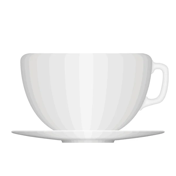 Vista lateral de una taza de café — Vector de stock