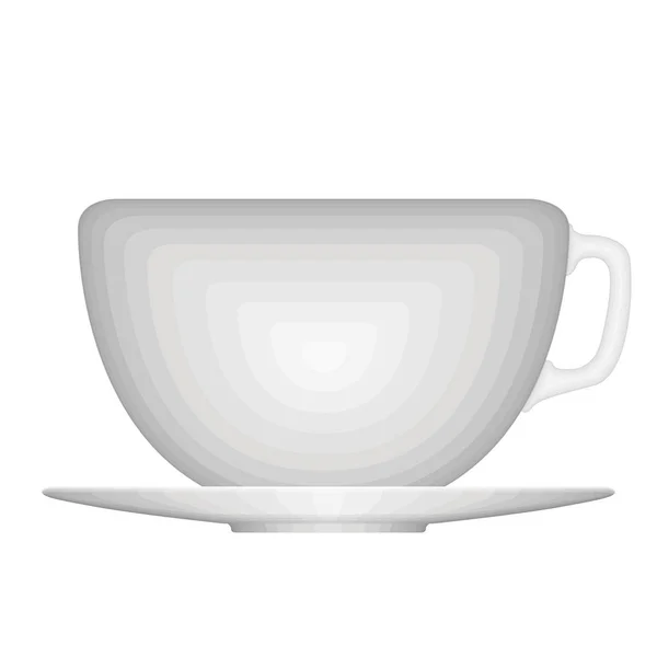 Vue latérale d'une tasse à café — Image vectorielle