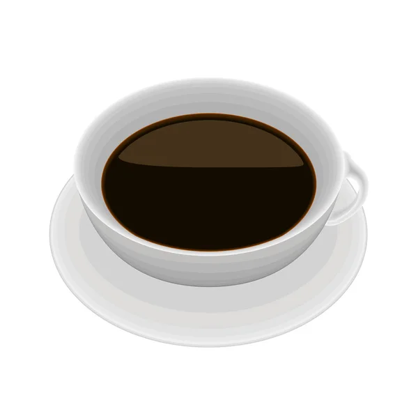 Απομονωμένη κούπα καφέ σε λευκό φόντο — Διανυσματικό Αρχείο