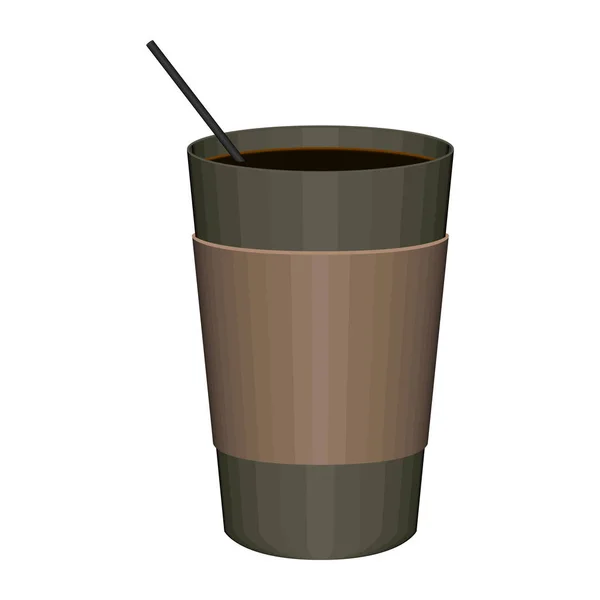 Tasse isolée en plastique pour café — Image vectorielle