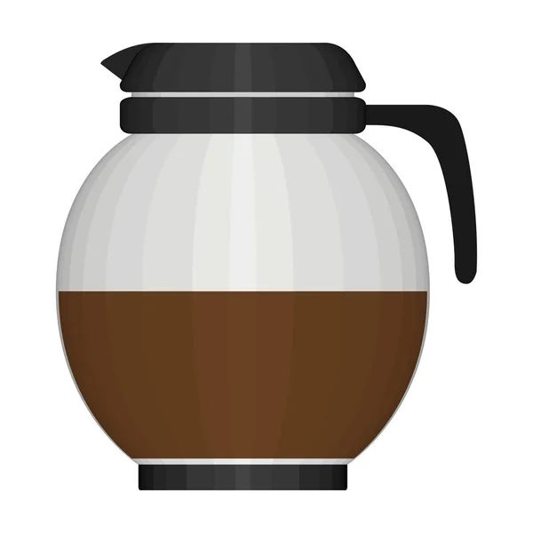 Isolierte Kaffeemaschine Glaskrug Bild — Stockvektor