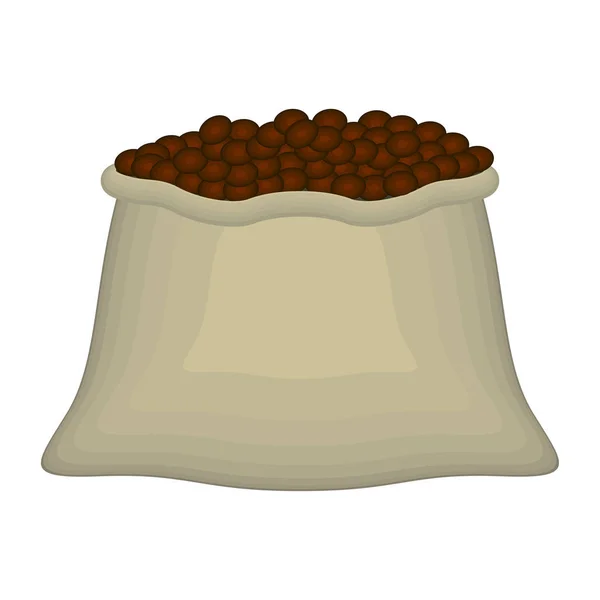 Grains de café torréfiés isolés en vrac — Image vectorielle