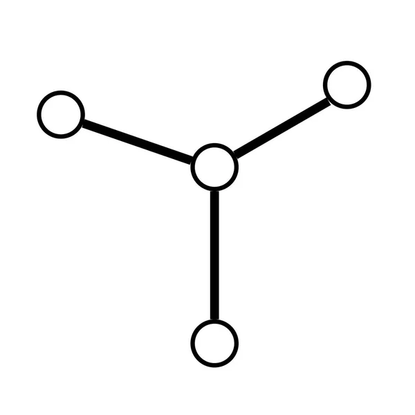 Modelo aislado de una estructura molecular — Archivo Imágenes Vectoriales