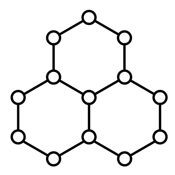 Isoliertes Modell einer molekularen Struktur — Stockvektor