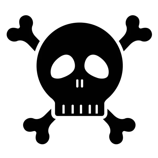 Totenkopf-Ikone. Symbol für Todesgefahr — Stockvektor