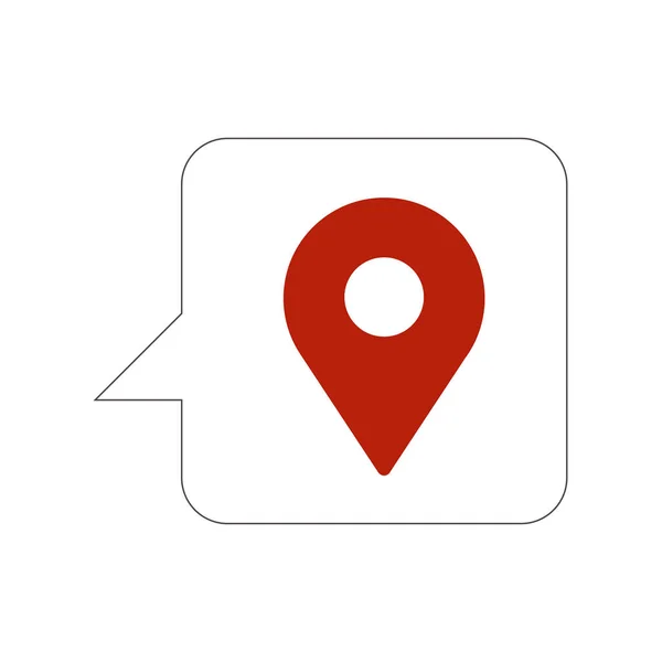 बबल चॅटवर पृथक् नकाशा स्थान पिन — स्टॉक व्हेक्टर