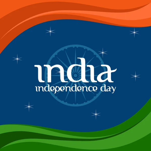 Póster para el día de la independencia india — Vector de stock
