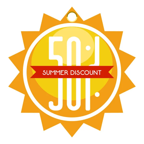 Sun shaped summer sale discount label