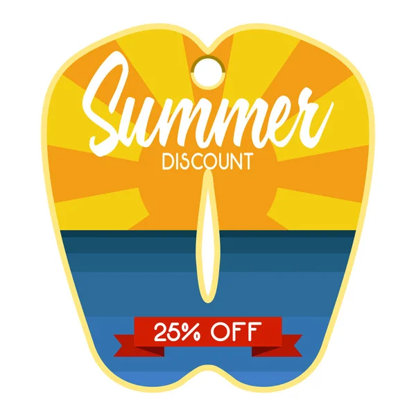 Sandals shaped summer sale discount label