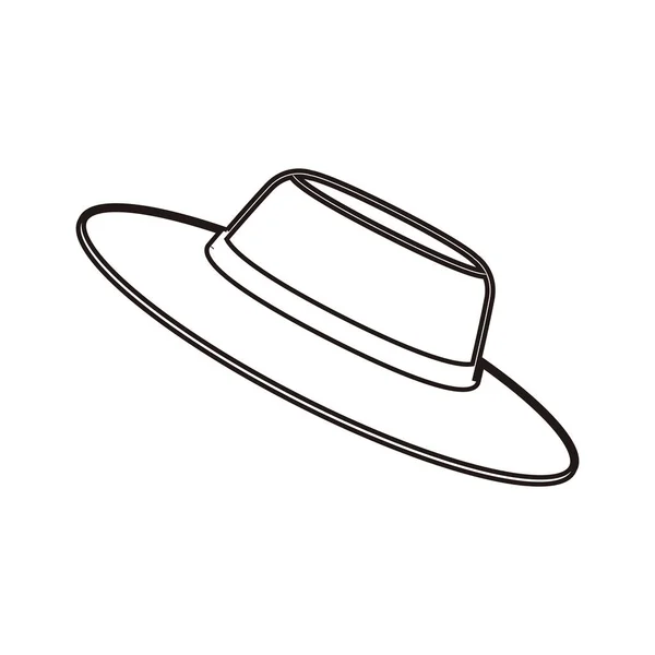 Icono de sombrero brasileño tradicional aislado — Archivo Imágenes Vectoriales