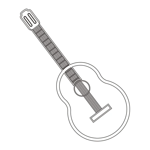 İzole klasik gitar simgesi — Stok Vektör