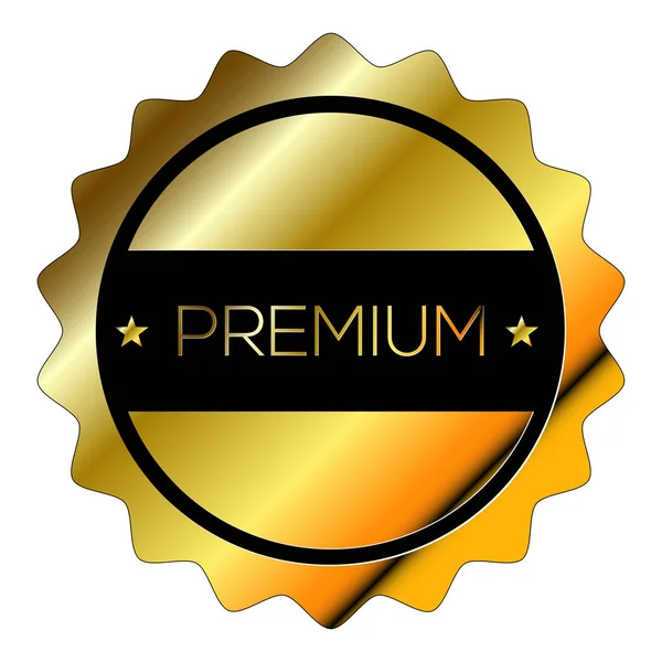Elszigetelt arany prémium címke — Stock Vector