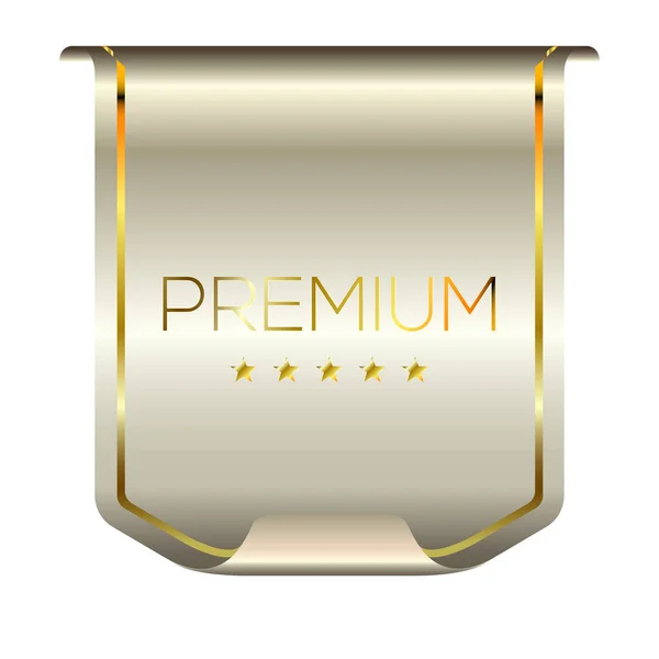 Isolated platinum premium label — Stock Vector