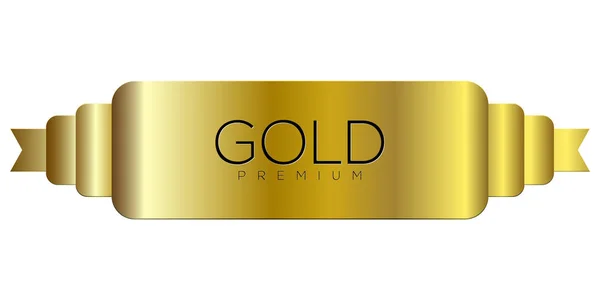 Isolated golden premium label — Stock Vector