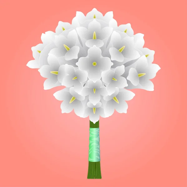 Mazzo di fiori su uno sfondo colorato — Vettoriale Stock