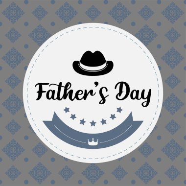 Mutlu babalar günü vintage hediye kartı