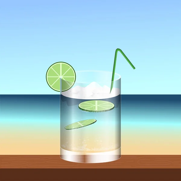 Tropische cocktail drinken — Stockvector