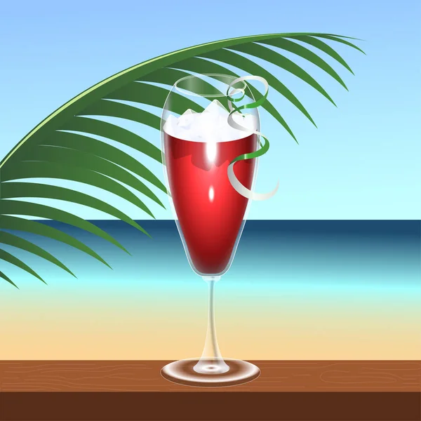 Tropische cocktail drinken — Stockvector