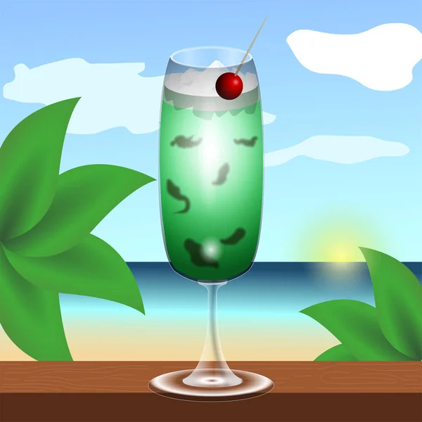 Tropische cocktail drinken — Stockvector