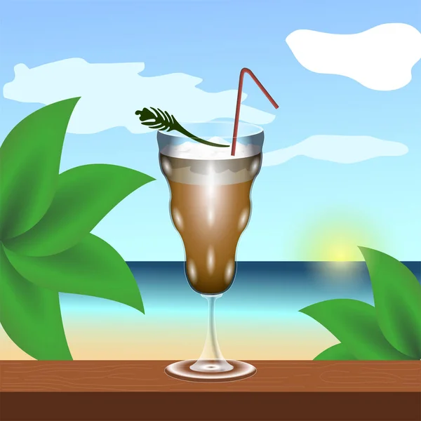 Tropische cocktail drinken — Stockvector