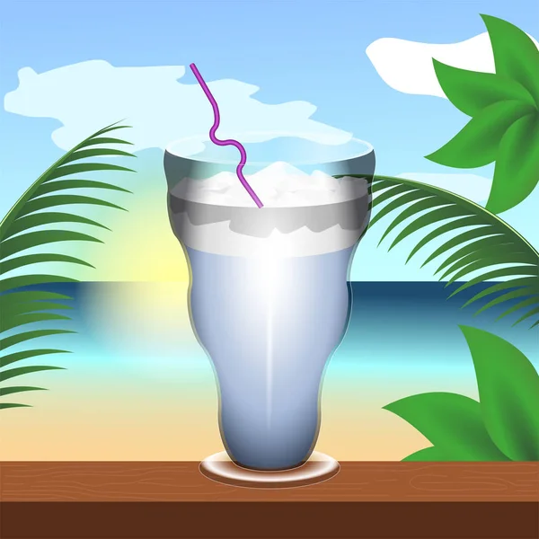 Tropische cocktail drinken — Stockvector