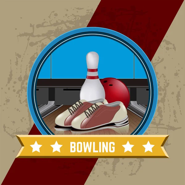 Samostatný znak bowlingu — Stockový vektor