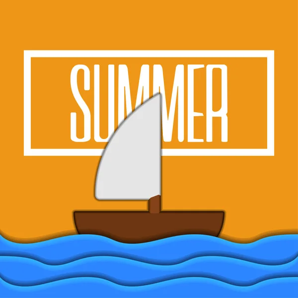 컬러 여름 포스터 — 스톡 벡터