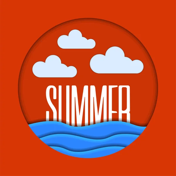 Geïsoleerde zomer Label — Stockvector