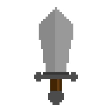 İzole swors pikselli simgesi