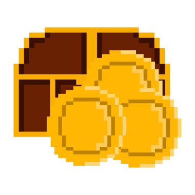 Altın sikkepikselli izole göğüs