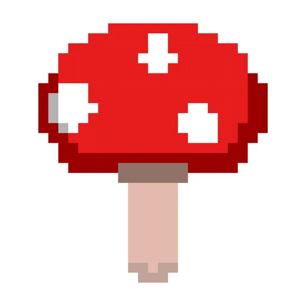 Isolated mushroom pixelated icon — Stock Vector