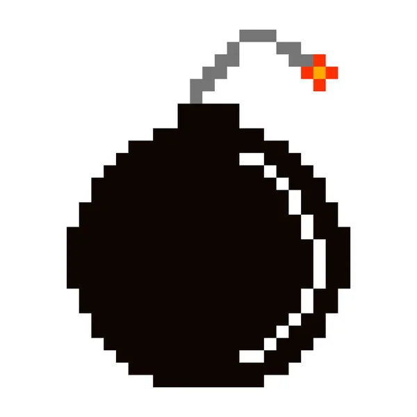 Bomba isolada ícone pixelado dos desenhos animados —  Vetores de Stock