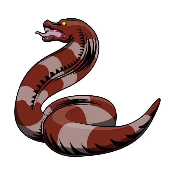 Tatuaje de serpiente aislado — Vector de stock