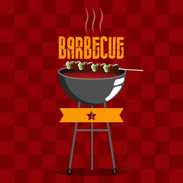 Barbecue grafikai tervezés — Stock Vector