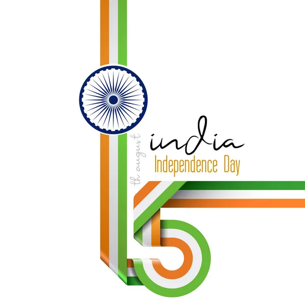 India independencia día diseño gráfico — Vector de stock