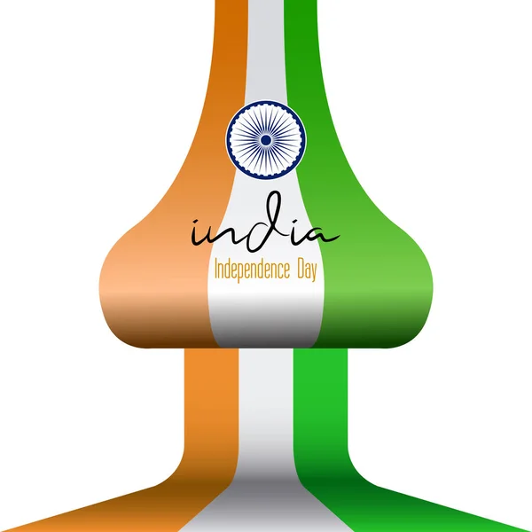 India independencia día diseño gráfico — Archivo Imágenes Vectoriales