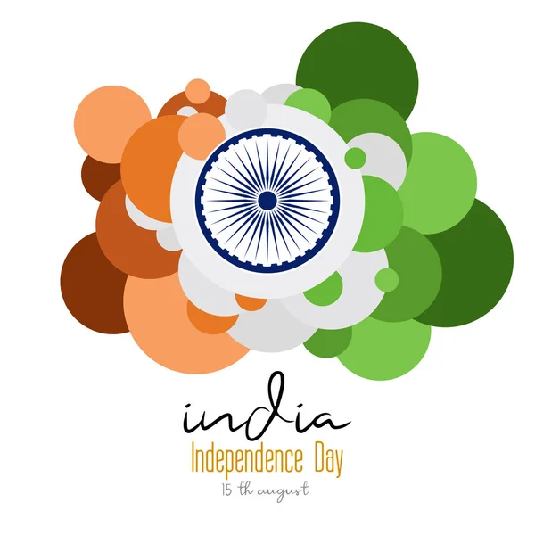 India independencia día diseño gráfico — Vector de stock