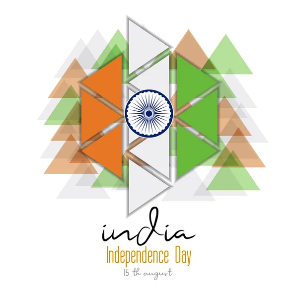 India independencia día diseño gráfico — Vector de stock