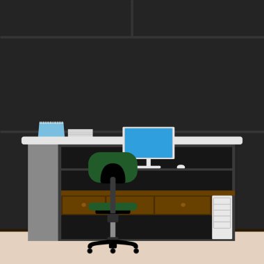 Renkli iş çalışma alanı