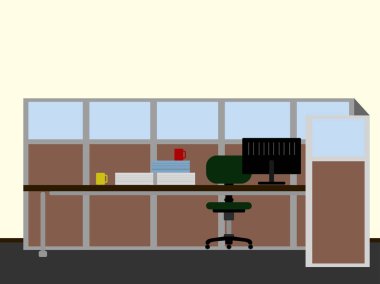 Renkli iş çalışma alanı